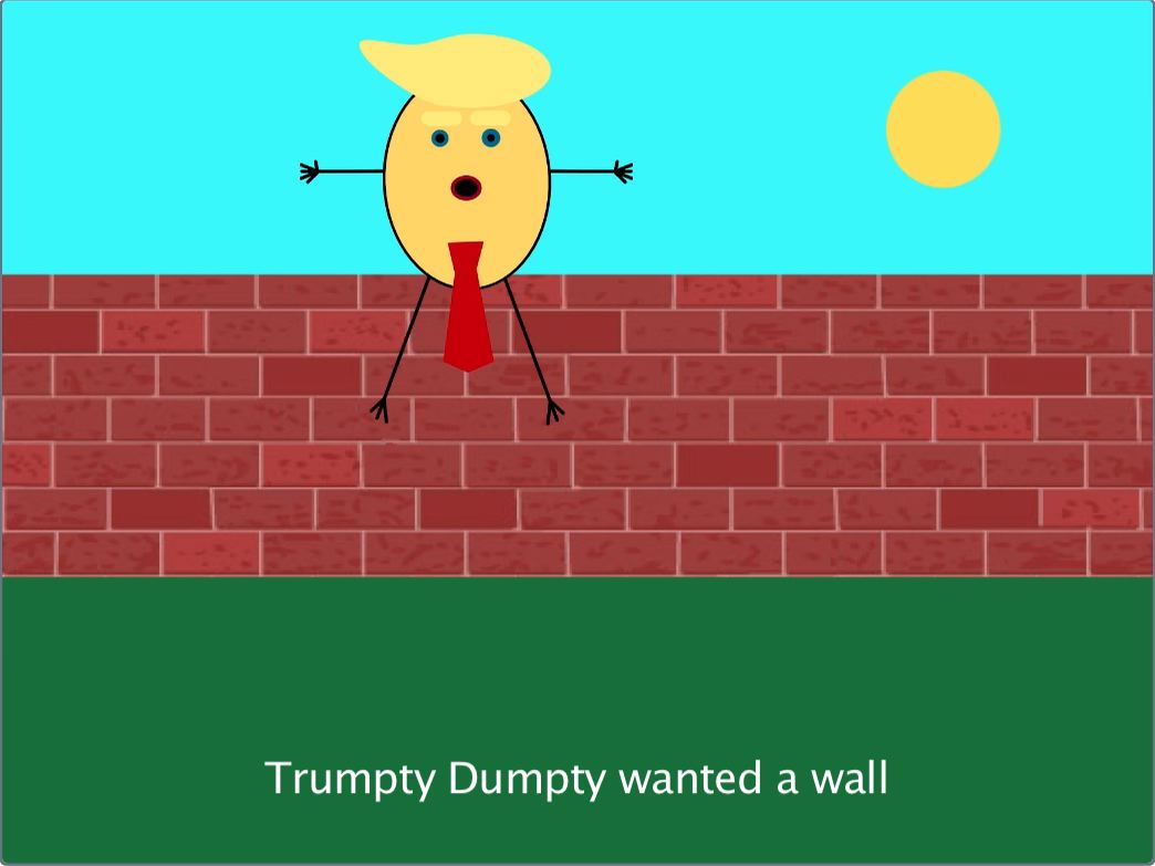 trumpty wanted wall