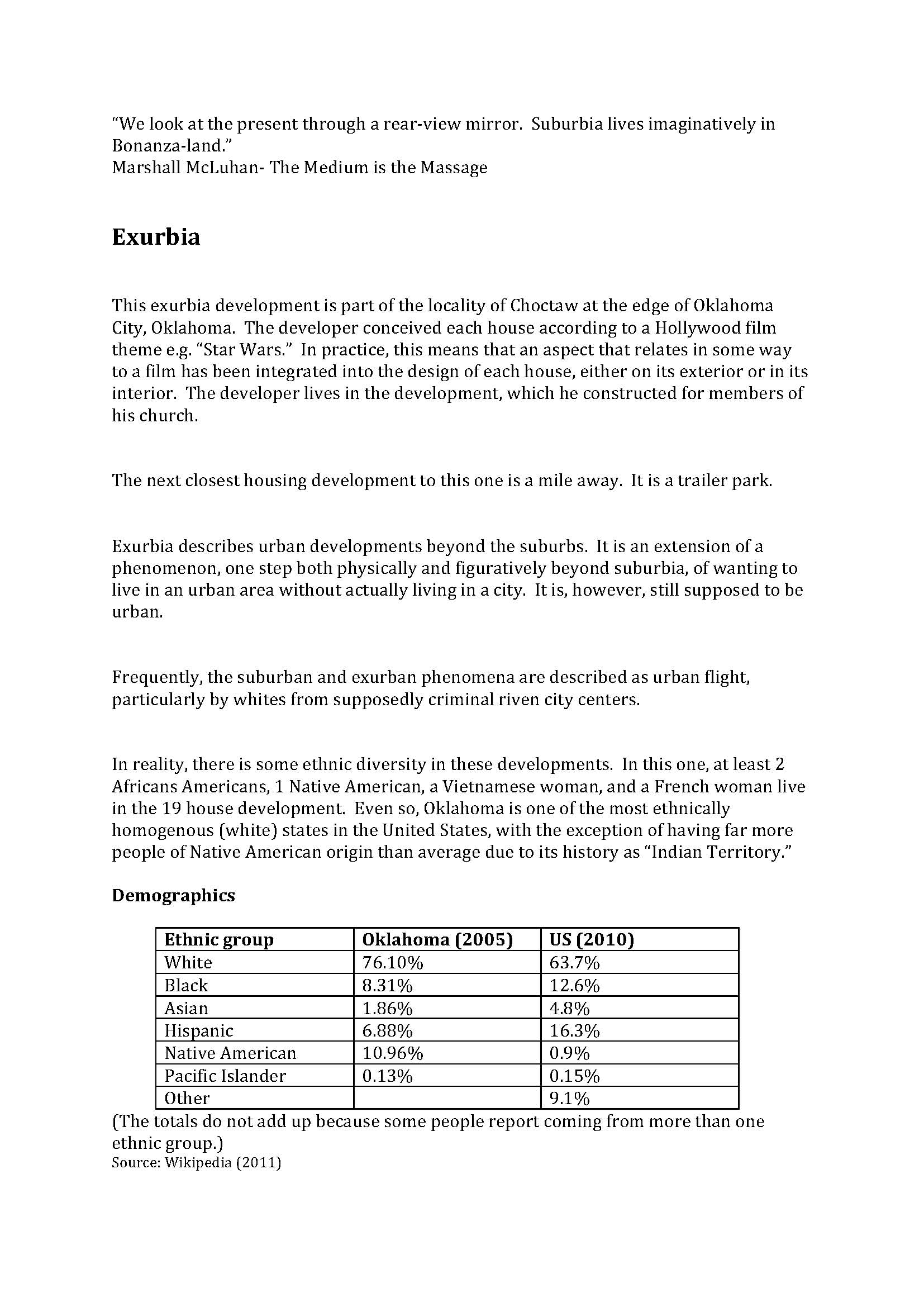 Exurbia description Exurbia